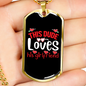 To My Girlfriend This Dude Loves His Girlfriend Necklace Stainless Steel or 18k Gold Dog Tag 24" Chain-Express Your Love Gifts