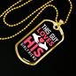 To My Girlfriend This Guy Loves Girlfriend Necklace Stainless Steel or 18k Gold Dog Tag 24" Chain-Express Your Love Gifts