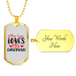 To My Girlfriend This Guy Loves His Girlfriend TranspArent Necklace Stainless Steel or 18k Gold Dog Tag 24" Chain-Express Your Love Gifts