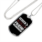 To My Girlfriend This is My Girlfriend Don't Touch Him Necklace Stainless Steel or 18k Gold Dog Tag 24" Chain-Express Your Love Gifts