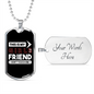 To My Girlfriend This is My Girlfriend Don't Touch Him Necklace Stainless Steel or 18k Gold Dog Tag 24" Chain-Express Your Love Gifts