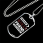 To My Girlfriend This is My Girlfriend Don't Touch Him Necklace Stainless Steel or 18k Gold Dog Tag 24" Chain-Express Your Love Gifts
