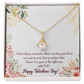 To My Girlfriend Time Well Spent Alluring Ribbon Necklace Message Card-Express Your Love Gifts