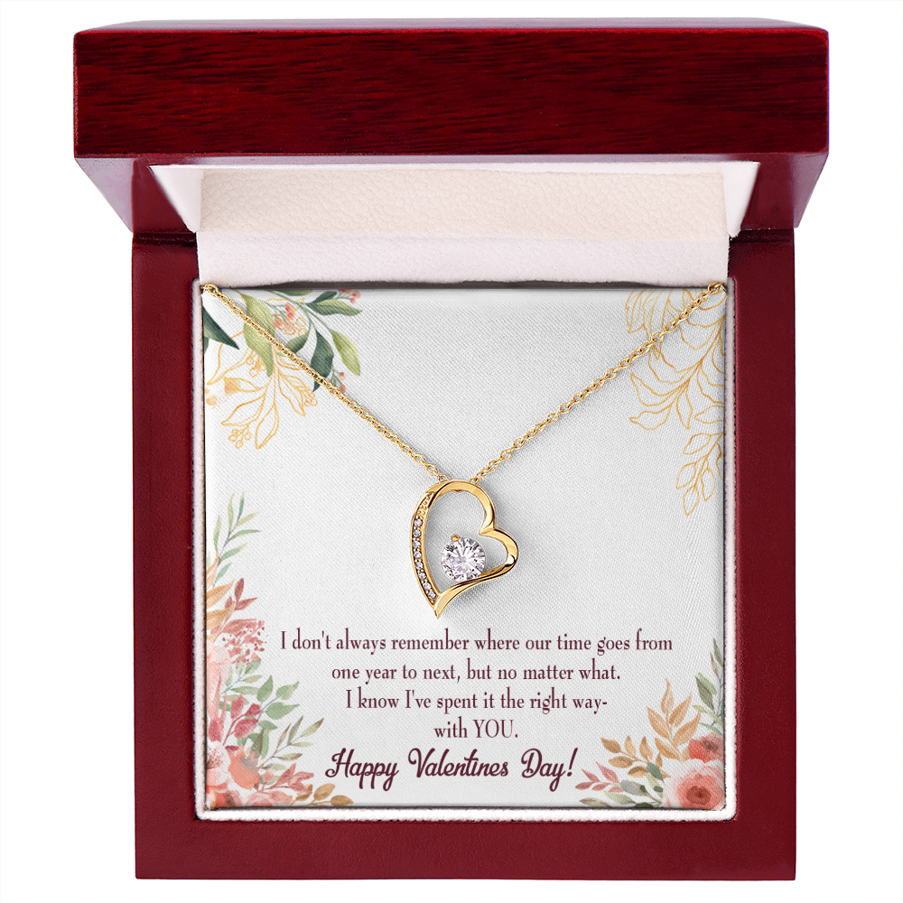 To My Girlfriend Time Well Spent Forever Necklace w Message Card-Express Your Love Gifts