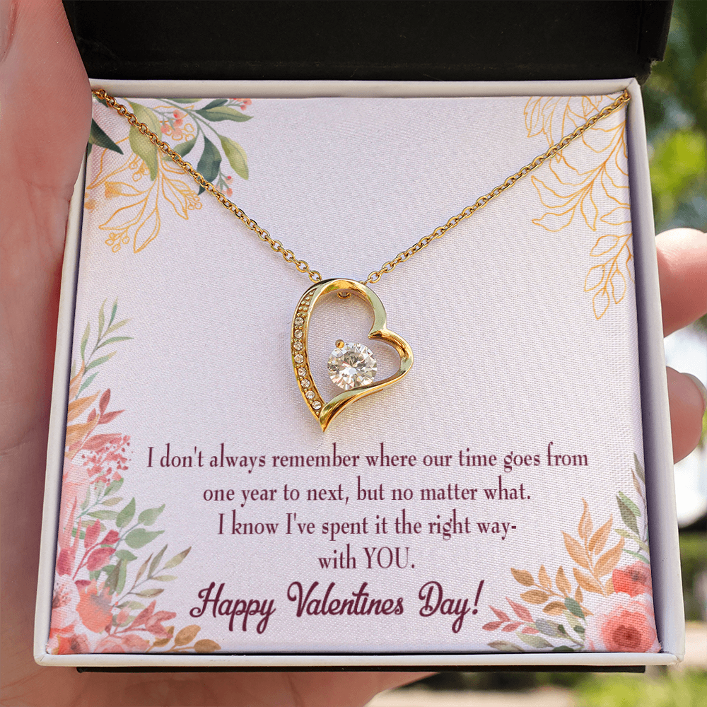 To My Girlfriend Time Well Spent Forever Necklace w Message Card-Express Your Love Gifts
