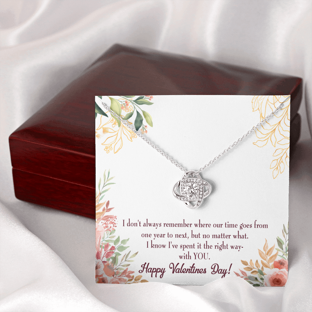 To My Girlfriend Time Well Spent Infinity Knot Necklace Message Card-Express Your Love Gifts