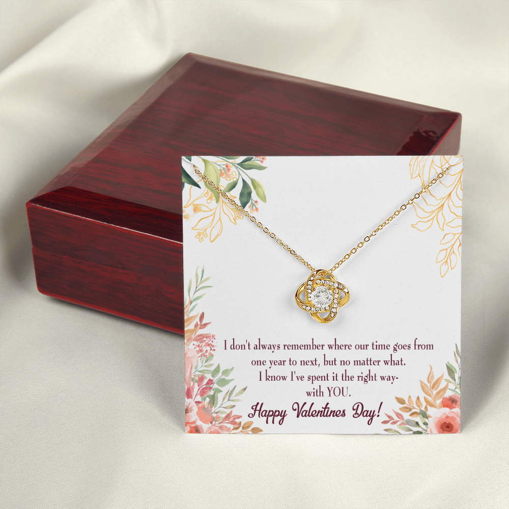 To My Girlfriend Time Well Spent Infinity Knot Necklace Message Card-Express Your Love Gifts