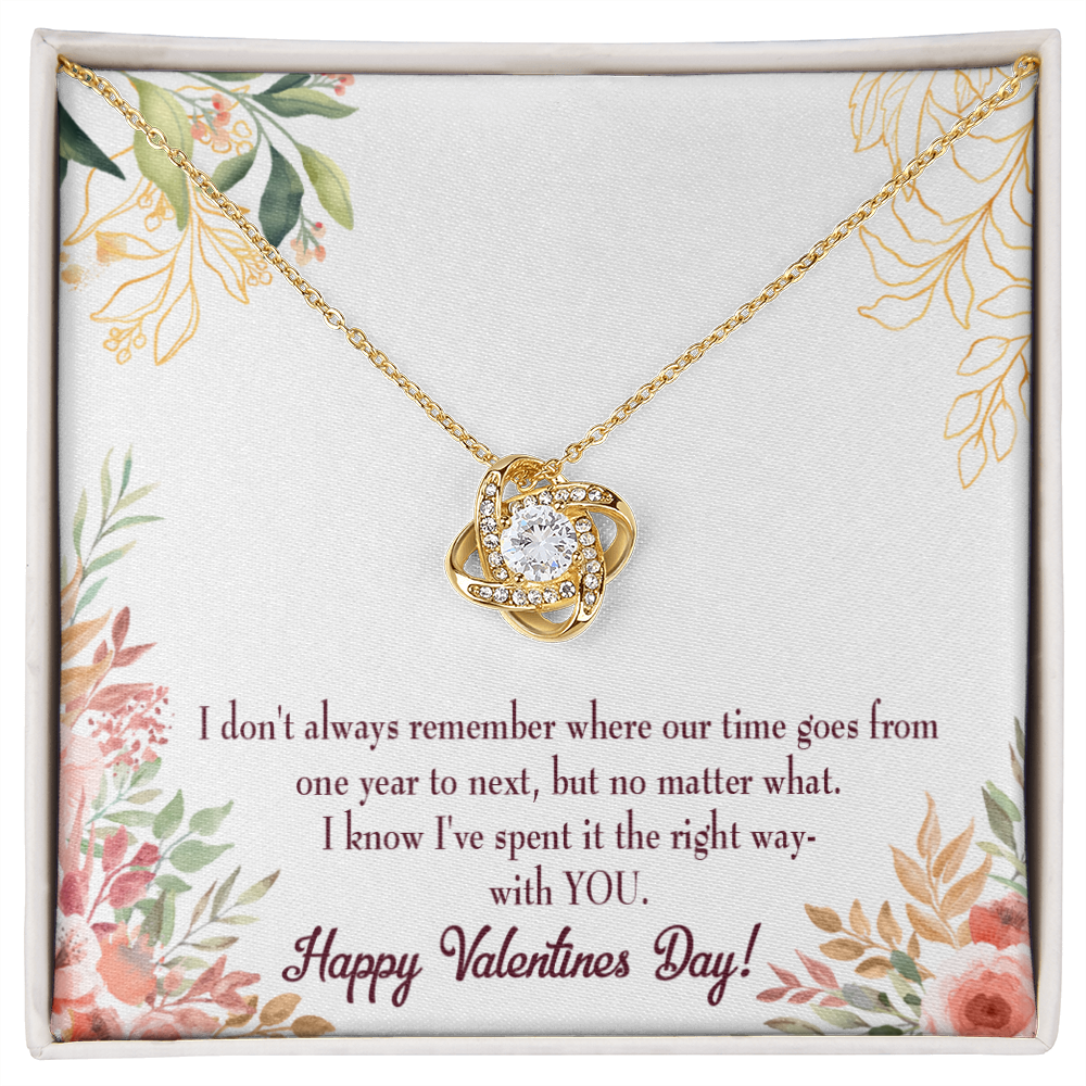 To My Girlfriend Time Well Spent Infinity Knot Necklace Message Card-Express Your Love Gifts