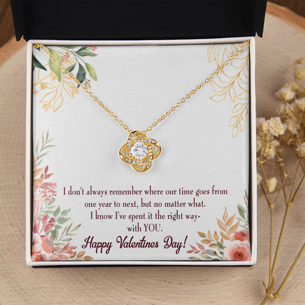 To My Girlfriend Time Well Spent Infinity Knot Necklace Message Card-Express Your Love Gifts