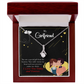 To My Girlfriend Today & Forever Alluring Ribbon Necklace Message Card-Express Your Love Gifts