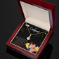 To My Girlfriend Today & Forever Alluring Ribbon Necklace Message Card-Express Your Love Gifts