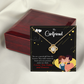 To My Girlfriend Today & Forever Infinity Knot Necklace Message Card-Express Your Love Gifts