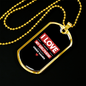 To My Girlfriend Video Game Girlfriend Black Necklace Stainless Steel or 18k Gold Dog Tag 24" Chain-Express Your Love Gifts