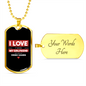 To My Girlfriend Video Game Girlfriend Black Necklace Stainless Steel or 18k Gold Dog Tag 24" Chain-Express Your Love Gifts