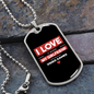 To My Girlfriend Video Game Girlfriend Necklace Stainless Steel or 18k Gold Dog Tag 24" Chain-Express Your Love Gifts