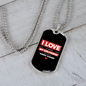 To My Girlfriend Video Game Girlfriend Necklace Stainless Steel or 18k Gold Dog Tag 24" Chain-Express Your Love Gifts