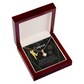 To My Girlfriend Walked Into Love Alluring Ribbon Necklace Message Card-Express Your Love Gifts