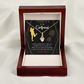 To My Girlfriend Walked Into Love Alluring Ribbon Necklace Message Card-Express Your Love Gifts