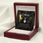 To My Girlfriend Walked Into Love Alluring Ribbon Necklace Message Card-Express Your Love Gifts