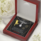 To My Girlfriend Walked Into Love Alluring Ribbon Necklace Message Card-Express Your Love Gifts