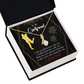 To My Girlfriend Walked Into Love Alluring Ribbon Necklace Message Card-Express Your Love Gifts