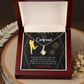To My Girlfriend Walked Into Love Alluring Ribbon Necklace Message Card-Express Your Love Gifts