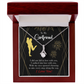 To My Girlfriend Walked Into Love Alluring Ribbon Necklace Message Card-Express Your Love Gifts