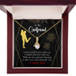 To My Girlfriend Walked Into Love Alluring Ribbon Necklace Message Card-Express Your Love Gifts