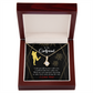 To My Girlfriend Walked Into Love Alluring Ribbon Necklace Message Card-Express Your Love Gifts