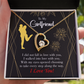 To My Girlfriend Walked Into Love Forever Necklace w Message Card-Express Your Love Gifts