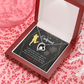To My Girlfriend Walked Into Love Forever Necklace w Message Card-Express Your Love Gifts