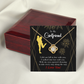 To My Girlfriend Walked Into Love Infinity Knot Necklace Message Card-Express Your Love Gifts