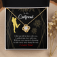 To My Girlfriend Walked Into Love Infinity Knot Necklace Message Card-Express Your Love Gifts
