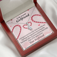 To My Girlfriend We'll Be Together Forever Alluring Ribbon Necklace Message Card-Express Your Love Gifts