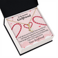 To My Girlfriend We'll Be Together Forever Alluring Ribbon Necklace Message Card-Express Your Love Gifts
