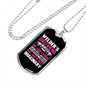 To My Girlfriend Welder's Girlfriend Necklace Stainless Steel or 18k Gold Dog Tag 24" Chain-Express Your Love Gifts