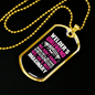 To My Girlfriend Welder's Girlfriend Necklace Stainless Steel or 18k Gold Dog Tag 24" Chain-Express Your Love Gifts