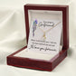 To My Girlfriend When I Look in Your Eyes Alluring Ribbon Necklace Message Card-Express Your Love Gifts