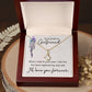 To My Girlfriend When I Look in Your Eyes Alluring Ribbon Necklace Message Card-Express Your Love Gifts