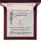 To My Girlfriend When I Look in Your Eyes Alluring Ribbon Necklace Message Card-Express Your Love Gifts