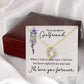 To My Girlfriend When I Look in Your Eyes Forever Necklace w Message Card-Express Your Love Gifts