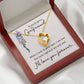 To My Girlfriend When I Look in Your Eyes Forever Necklace w Message Card-Express Your Love Gifts