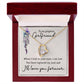 To My Girlfriend When I Look in Your Eyes Forever Necklace w Message Card-Express Your Love Gifts