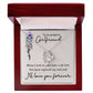 To My Girlfriend When I Look in Your Eyes Forever Necklace w Message Card-Express Your Love Gifts