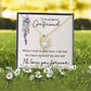 To My Girlfriend When I Look in Your Eyes Forever Necklace w Message Card-Express Your Love Gifts