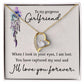 To My Girlfriend When I Look in Your Eyes Forever Necklace w Message Card-Express Your Love Gifts