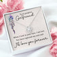 To My Girlfriend When I Look in Your Eyes Infinity Knot Necklace Message Card-Express Your Love Gifts