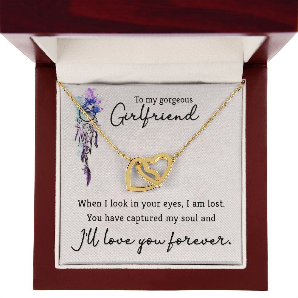 To My Girlfriend When I Look in Your Eyes Inseparable Necklace-Express Your Love Gifts