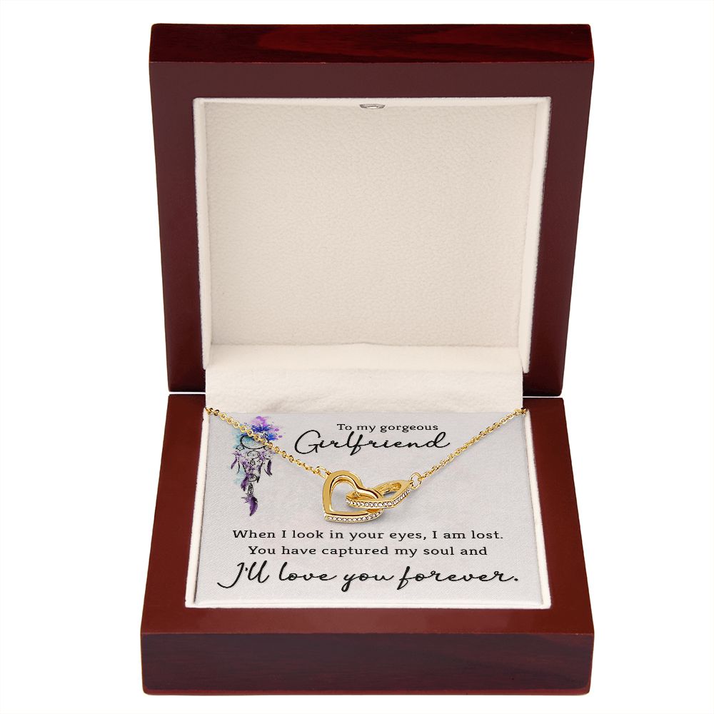 To My Girlfriend When I Look in Your Eyes Inseparable Necklace-Express Your Love Gifts