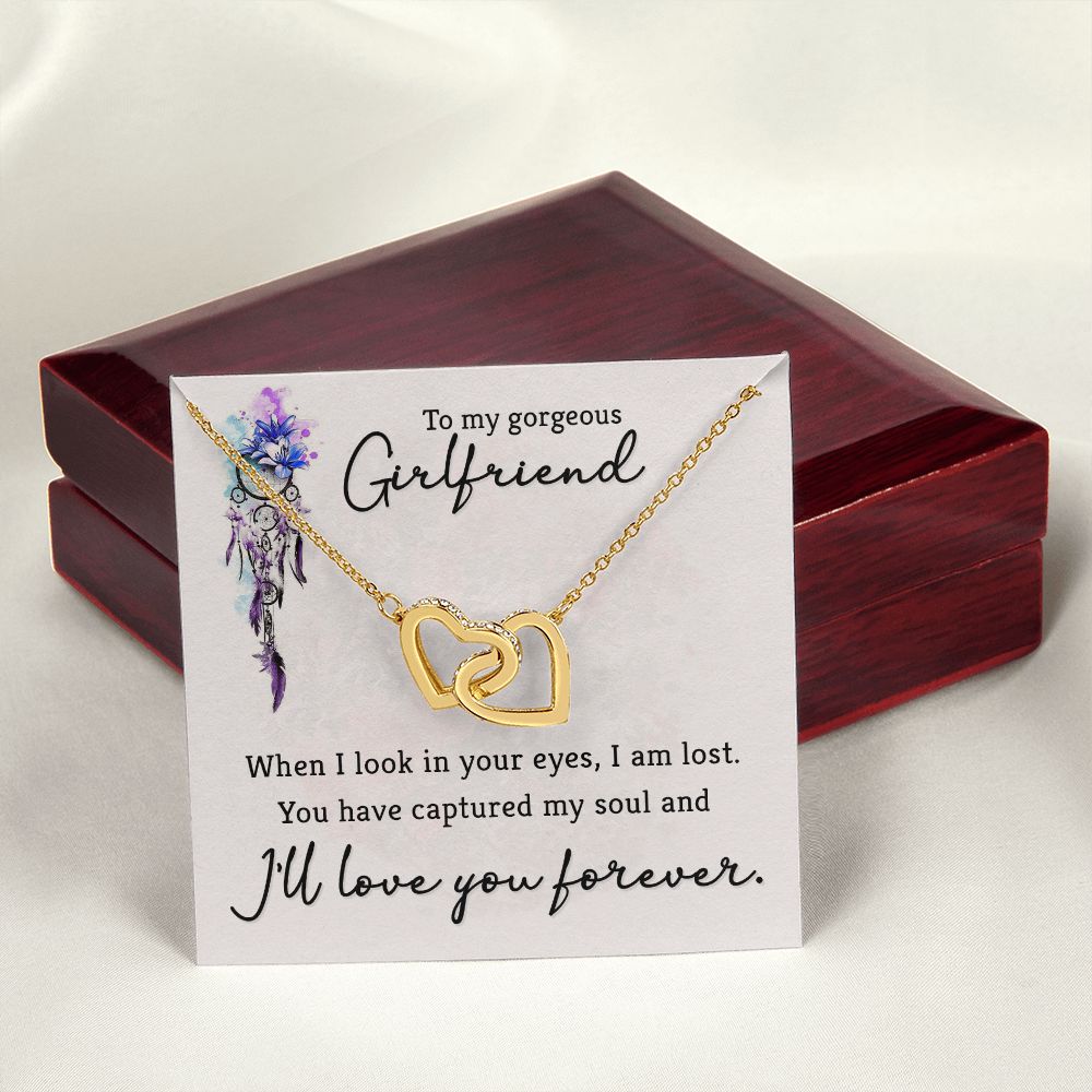 To My Girlfriend When I Look in Your Eyes Inseparable Necklace-Express Your Love Gifts
